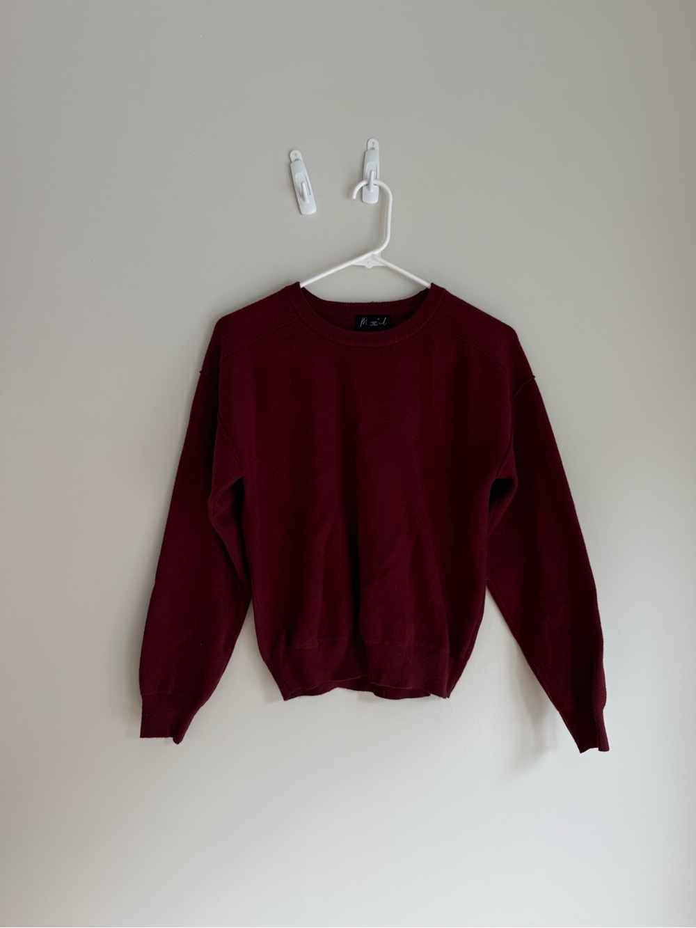 Marled Burgundy Crewneck Sweater